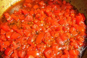 Spaghetti alla checca sul rogo