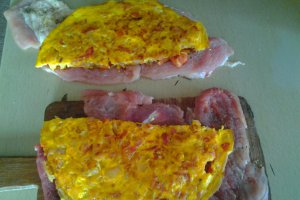 Rulada din carne de porc cu omleta