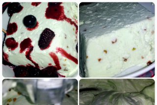 Parfait de înghețată cu menta si fistic