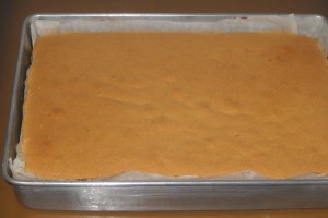 Desert prajitura rasturnata cu mere si budinca