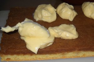 Desert prajitura rasturnata cu mere si budinca