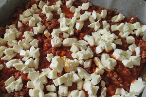 Lasagna cu carne si mozzarella