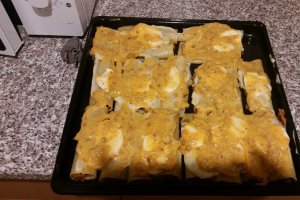 Cannelloni cu carne si sos de rosii