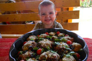 Ciuperci umplute cu carne si branzeturi
