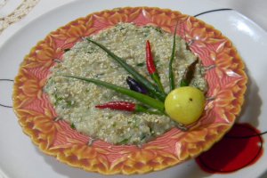 Salata de vinete albe cu iaurt si susan