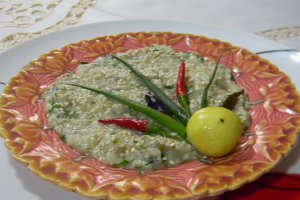 Salata de vinete albe cu iaurt si susan