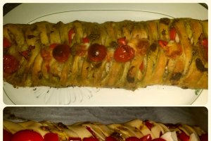 Rulada "cosiță" cu pesto