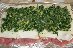 Rulada de pui cu spanac