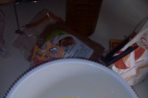 Pandispan cu cacao si fructe