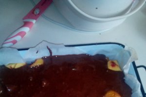 Pandispan cu cacao si fructe