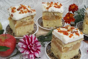 Prajitura cu mere si crema de vanilie
