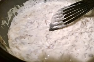 Foi lasagna cu ciuperci,praz si bacon