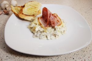 Foi lasagna cu ciuperci,praz si bacon