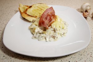 Foi lasagna cu ciuperci,praz si bacon