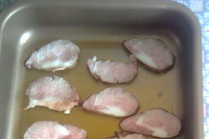 Muschiulet afumat de porc cu cartofi si ciuperci la cuptor