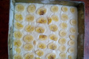 Prajitura cu branza si banane