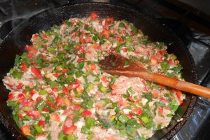 Trandafiri din aluat cu carne
