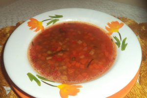 Ciorba de rosii cu mazare