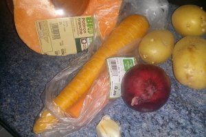 Supa-crema de dovleac cu foie gras si turta dulce