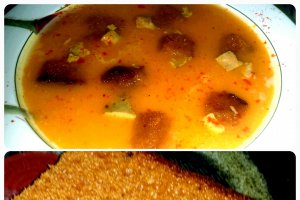 Supa-crema de dovleac cu foie gras si turta dulce