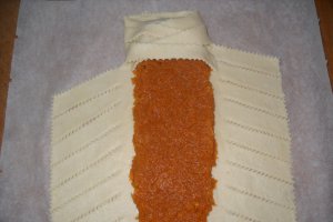 Plăcintă de dovleac împletită