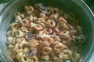 Tortellini cu sunculita si ciuperci