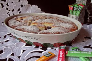 Prăjitură cu cremă de brânză şi vişine
