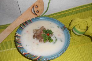 Ciorba a la grec cu gat de curcan