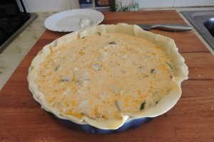 Quiche cu legume si peste
