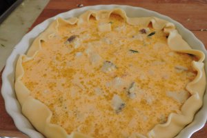 Quiche cu legume si peste
