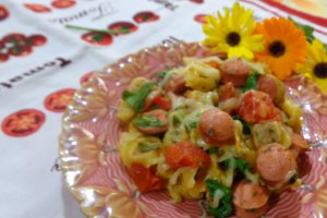 Tortellini cu rucola si cremwusti