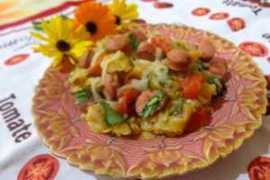 Tortellini cu rucola si cremwusti