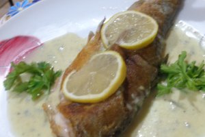 Pastrav  cu sos gorgonzola