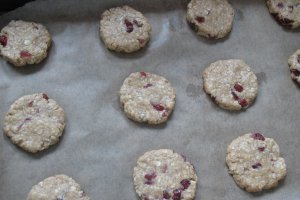 Biscuiti cu fulgi de ovaz si merisoare