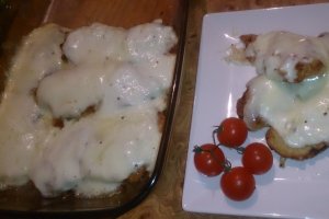 Snitel de pui cu mozzarella