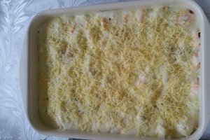 Conopida si cartofi dulci la cuptor ( gratinati )