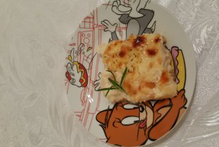 Conopida si cartofi dulci la cuptor ( gratinati )