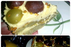Victoria Sponge Cake cu struguri si fistic