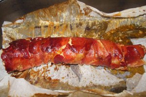 Muschiulet fraged de porc imbracat in bacon