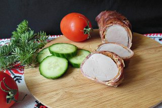 Muschiulet fraged de porc imbracat in bacon