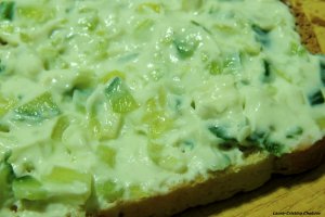 Crema de branza cu castravete si ceapa verde