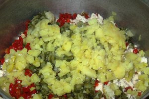 Salata de pui cu legume si maioneza