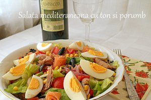 Salata mediteraneana cu ton si porumb