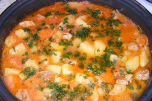 Mâncărică de cartofi cu carne de curcan