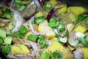 Cartofi copti cu carne