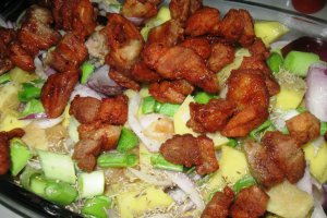 Cartofi copti cu carne