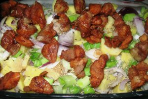Cartofi copti cu carne