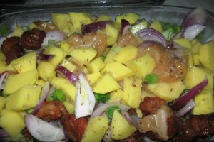 Cartofi copti cu carne