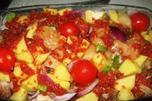 Cartofi copti cu carne