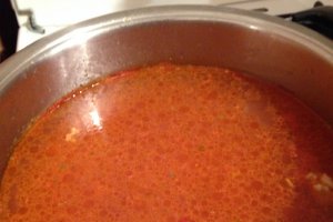 Ciorba mixta cu carne de porc si os de vita